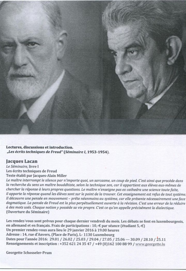 psych (o) analyse seminare Séminaire livre I, Jacques Lacan. Les écrits techniques de Freud